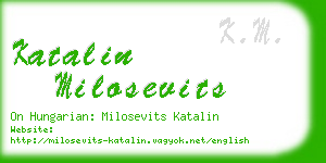 katalin milosevits business card